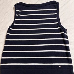 Tommy Hilfiger Navy and White Striped Knit Top